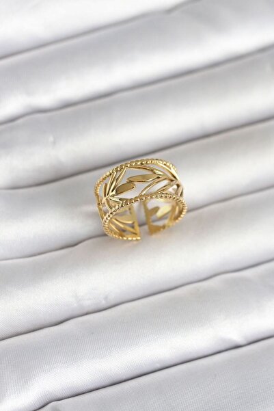 naque 316L Steel Gold Color Spike Model Women's Ring - Tj-Byk4182