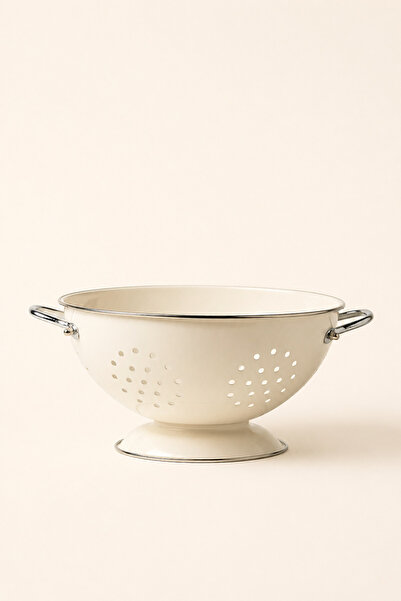Mirilliahome Enamel Colander 23X13 cm Stainless Steel Kitchen Colander with H...