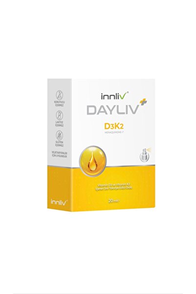 DAYLIV D3K2 Sprey 20 ml - 1000IU D3 & 20Mcg K2 (Menakuinon-7)