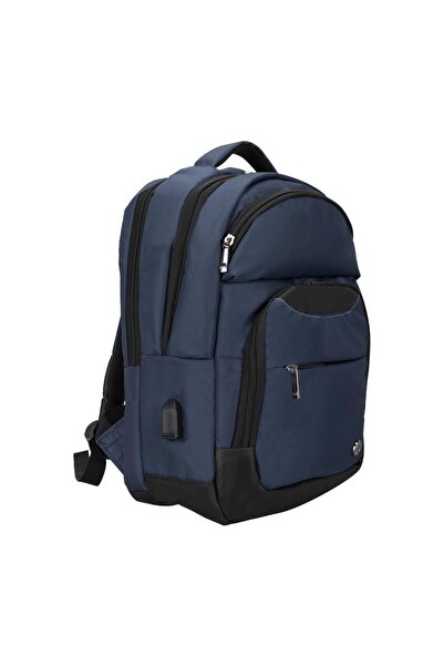 PLM Monza-Usb Navy Blue 15.6 Notebook Backpack