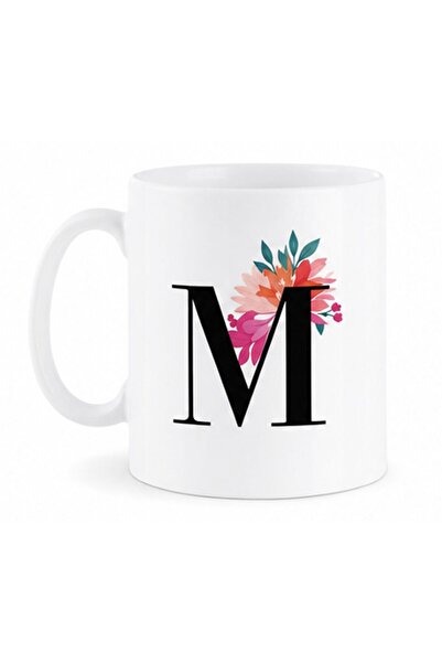 KADOREX DESIGN Personalized Mug with Floral Letter Design