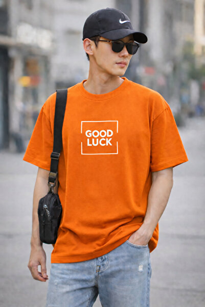 ArtYus Μπλουζάκι Unisex Oversize με στάμπα Good Luck – Βαμβακερό T-Shirt με λ...