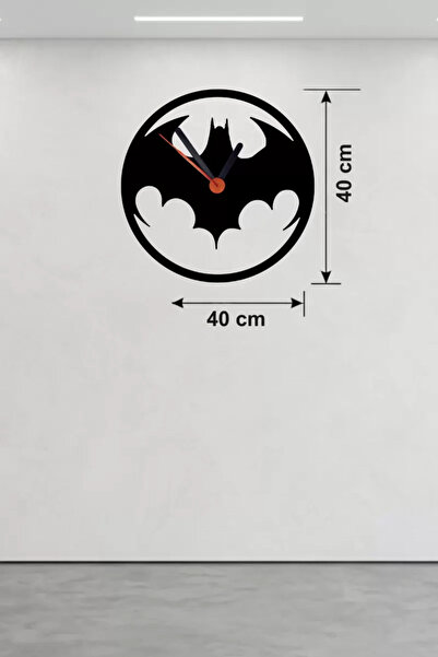 İsmiyle Al Znv Mey Import ®   Batman Bat Logo Wooden Wall Clock - 40X40 cm De...