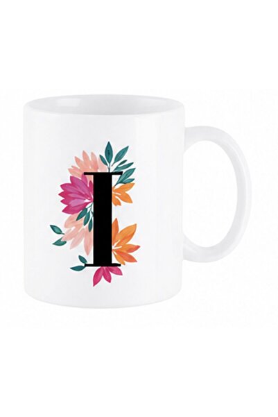 KADOREX DESIGN Personalized Mug with Floral Letter Design