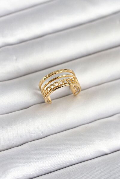 naque 316L Steel Gold Color Chain Vintage Model Women's Ring - Tj-Byk4170