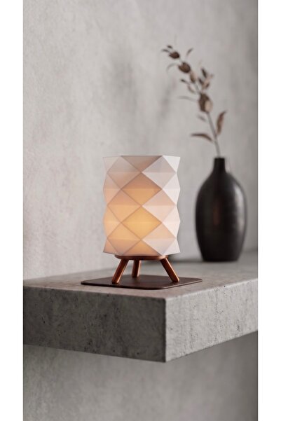 Edosco Veredax Modern Dekoratif Tasarım Led Tealight Mumluk Masa Lambası (Pil...