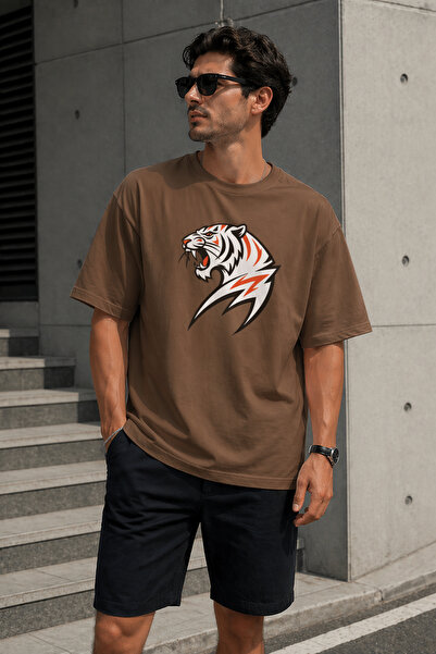 ArtYus Μπλουζάκι Unisex Oversize με στάμπα σύμβολο δύναμης Τίγρης – Βαμβακερό...