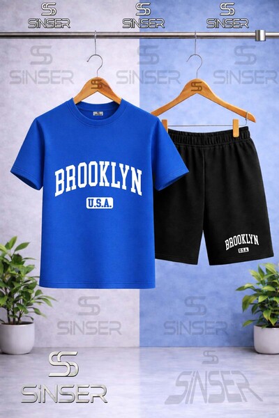 SS SİNSER Παιδικό μπλουζάκι BROOKLYN ALT USA WHITE με στάμπα και λαιμόκοψη πο...