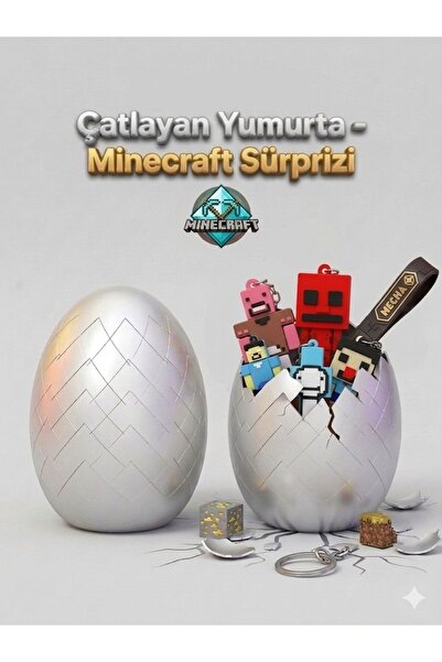HEDİYEVİM Mincraft Sürpriz Figür Yumurta Mincraft Çatlayan Sürpriz Yumurta 1 ...