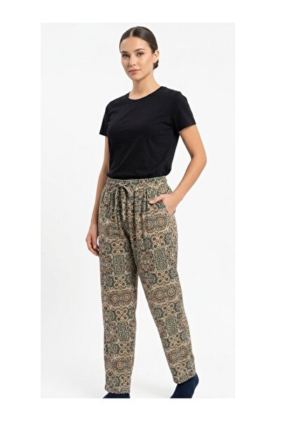 EYFERA Etnik Desen Beli Lastikli Viskon Pijama