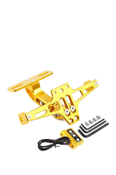 BAY Katlanabilir Arka Plakalık - Led Işıklı - Cnc Metal - Parlak Renkler - GOLD