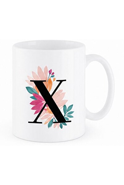 KADOREX DESIGN Personalized Mug with Floral Letter Design