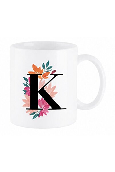 KADOREX DESIGN Personalized Mug with Floral Letter Design