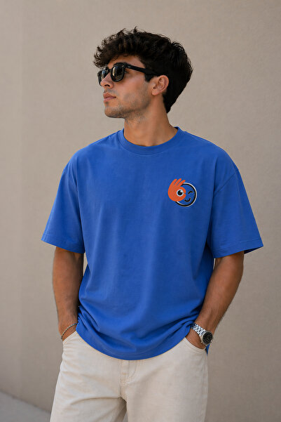 ArtYus Μπλουζάκι Unisex Oversize με εμπριμέ σήμα Emoji – Βαμβακερό T-Shirt με...