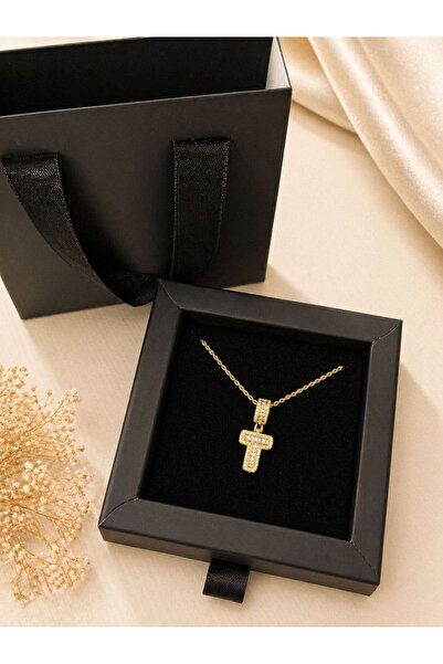 Ascera Zirkon Taşlı T Harf Kolye Çelik Gold – Minimal Harf Kolye Kadın | Özel...