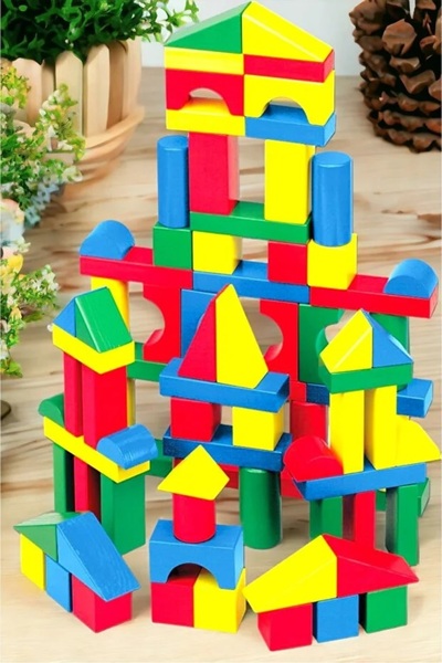 Margo Toys Woodoy 100 Parça Kovalı Ahşap Bloklar