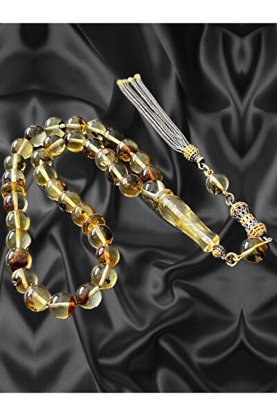 Erbab i Kehribar Αρχαία Ασημένια Φούντα Ειδικής Παραγωγής από Κεχριμπάρι Διαφ...