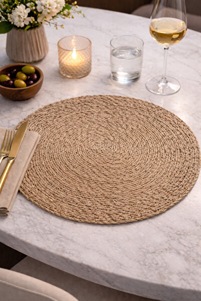 LUCKY CLOVER Πολυτελές Ανθεκτικό Ψάθινο Σετ Σερβιρίσματος Αμερικάνικου Επιτρα...