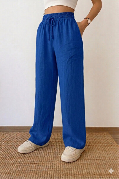 sarıdağ Λινό παντελόνι παλάτσο