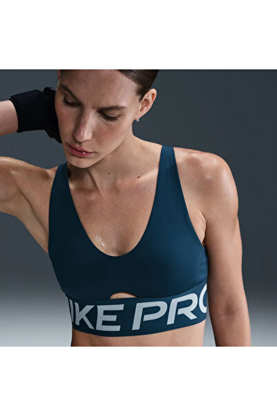 Nike Pro Indy Plunge Bra Bold Kadın Lacivert Sporcu Sütyeni