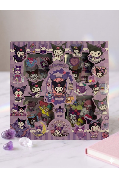 GLOWILLA 100'lü Kuromi Karışık Sticker Paketi - Aesthetic Defter ve Laptop Sü...