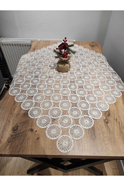 YALINSHOME Τραπεζομάντηλο και κάλυμμα τραπεζιού LUX με δαντέλα 95x95 εκ.