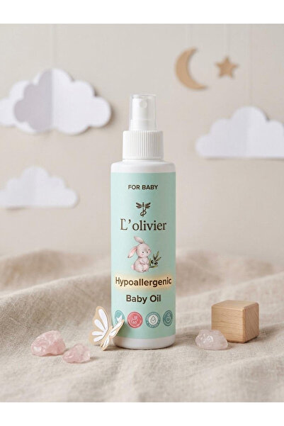 L'Olivier Baby Oil with Natural Ingredients 150 ml – Vegan & Hypoallergenic &...