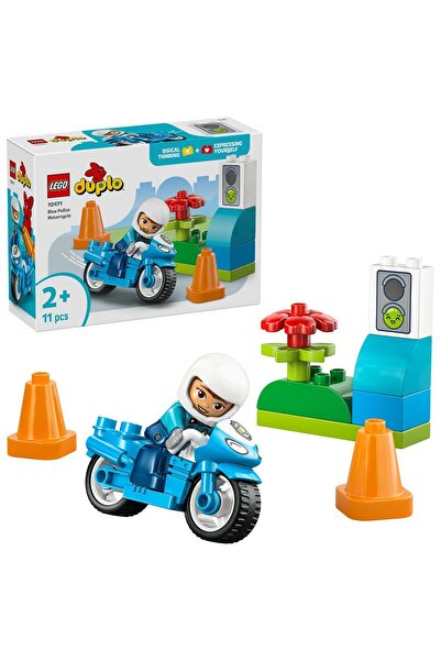 LEGO DUPLO Set motocicletă de poliție albastră 10471