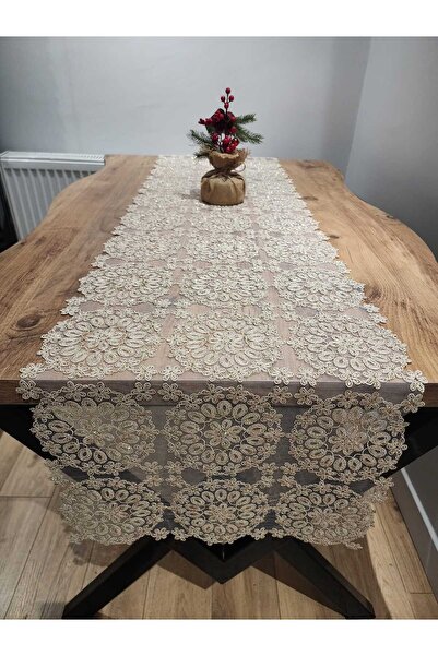 YALINSHOME Τραπεζομάντιλο LUX runner με ειδικό κέντημα 2,20x45 εκ.