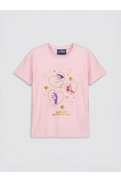 LC Waikiki Tricou pentru fete cu imprimeu LCW Kids K-pop Demon Hunters