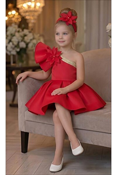 bright moon Girl Child Single Piece Orchid Dress Birthday Feast Special Occas...