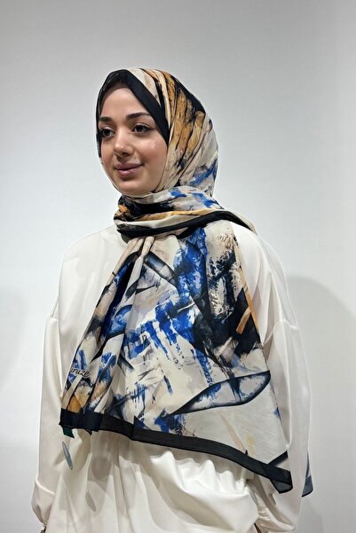 Firuze scarf شال ناعم منقوش بالخردل