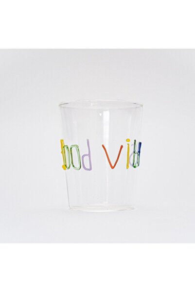 PETIT-ATELlER Good Vibes Glass Cup Comfortable Elegant Stylish Trendy High-Qu...