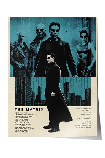 Postifull The Matrix Posteri, Sinema ve Dizi Tablo Posterleri, Film Dizi Afiş...