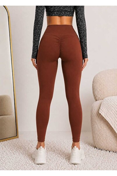 LİMMODA Αθλητικό κολάν με ψηλή μέση, εφέ σύσφιξης και σούρα στην πλάτη από ύφ...