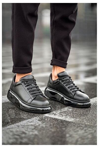 GT Ayakkabı 7 cm Height Increasing Hidden Heel Black Men's Sports Shoes Gtchs...