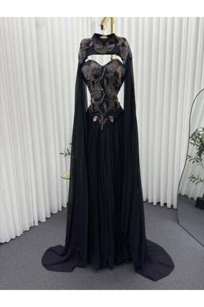 liyan fashion فستان سهرة أسود أنيق