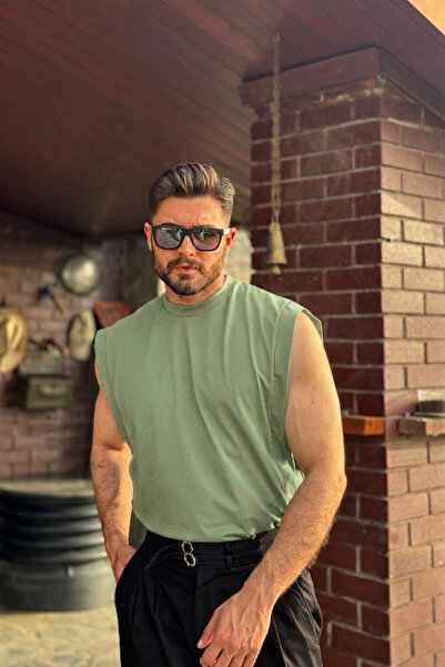 GUARAZ Ανδρικό μπλουζάκι μπάσκετ Zero Sleeve Crew Neck Oversize 100% βαμβακερ...