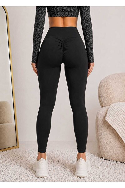 LİMMODA Αθλητικό κολάν με ψηλή μέση, εφέ σύσφιξης και σούρα στην πλάτη από ύφ...