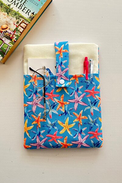 Outlet Çarşım Κάλυμμα βιβλίου από λινό με τσέπες, δώρο για τους λάτρεις των β...