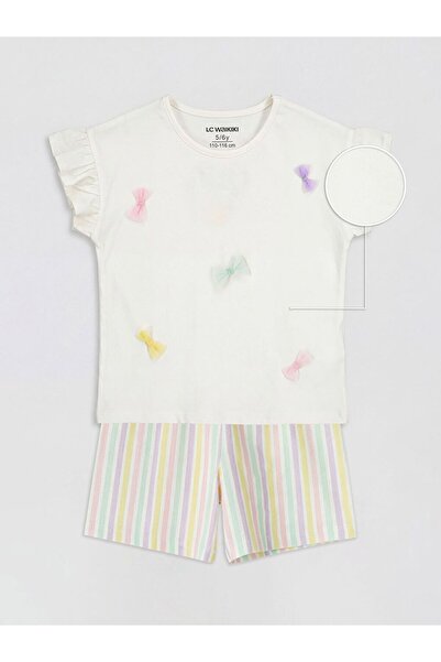 LC Waikiki Set pentru fete LCW Kids cu broderie la gât