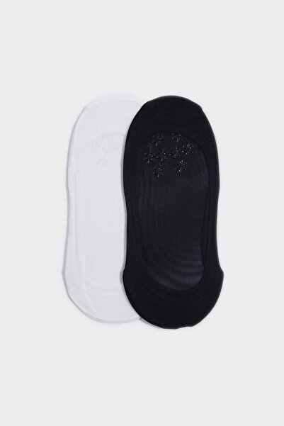 DeFacto Γυναικείες αντιολισθητικές κάλτσες μπαλαρίνας 2 τεμαχίων G3546AXNS