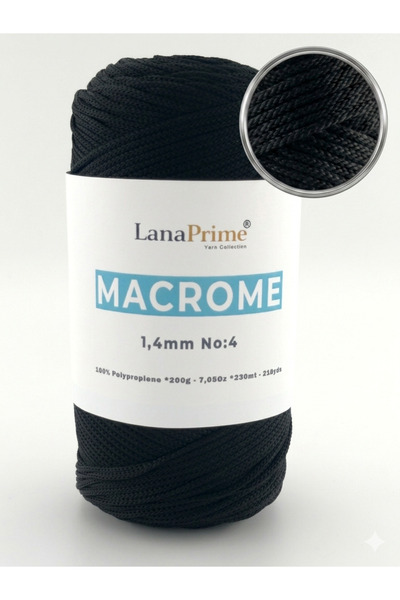 Lanaprime Νήμα πλεξίματος μακραμέ (1,4 χιλιοστά) 230 μέτρα. Σακούλα Σχοινί 20...