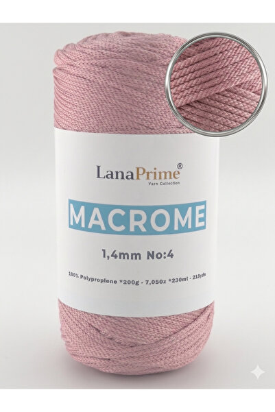 Lanaprime Νήμα πλεξίματος μακραμέ (1,4 χιλιοστά) 230 μέτρα. Σακούλα Ipi 200 γ...