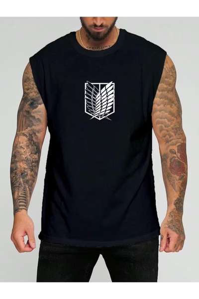 AZIZI TEKSTIL Titan Printed Sleeveless T-Shirt