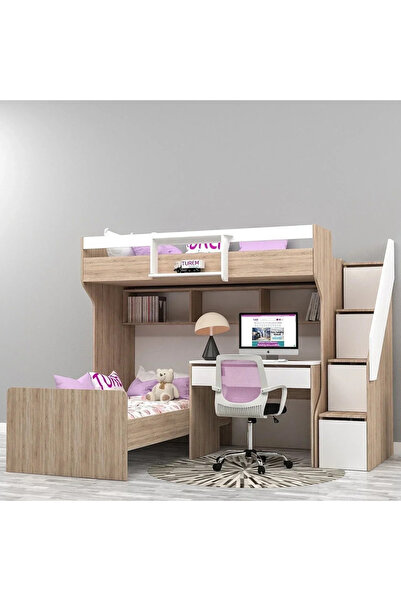 marangozhaneden Engin Çalışma Masalı Ranza Mdf