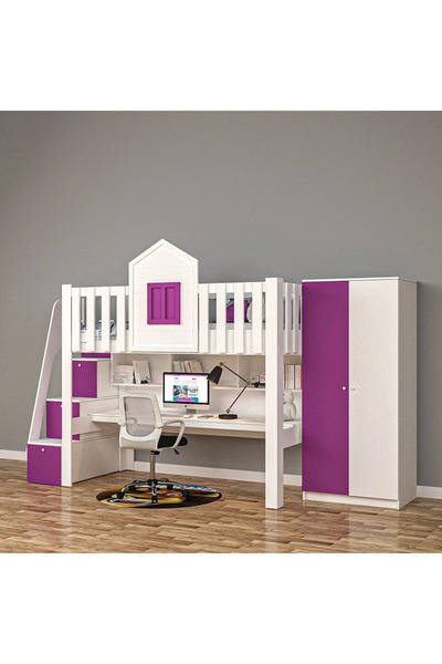 marangozhaneden Soft Çalışma Masalı Ranza Mdf