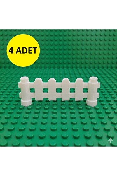 OyuncaklarÜlkesi Lego Uyumlu Duplo Beyaz Çiftlik Çiti Yapım Seti Parçası Özel...