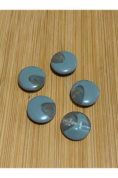 Lorin hobi Button with Wave Polyester from the Bottom 15 mm 10 Units Mold Green