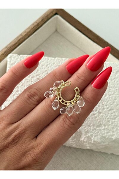 Bubbleatelier Damla Taş Detay Gold Earcuff